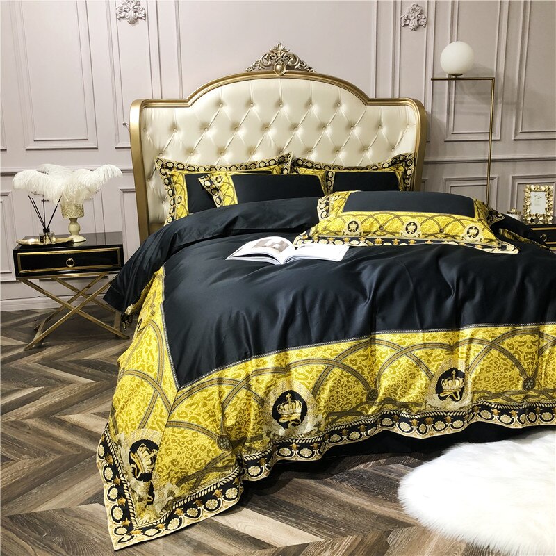 Crown Patchwork Duvet Cover Set