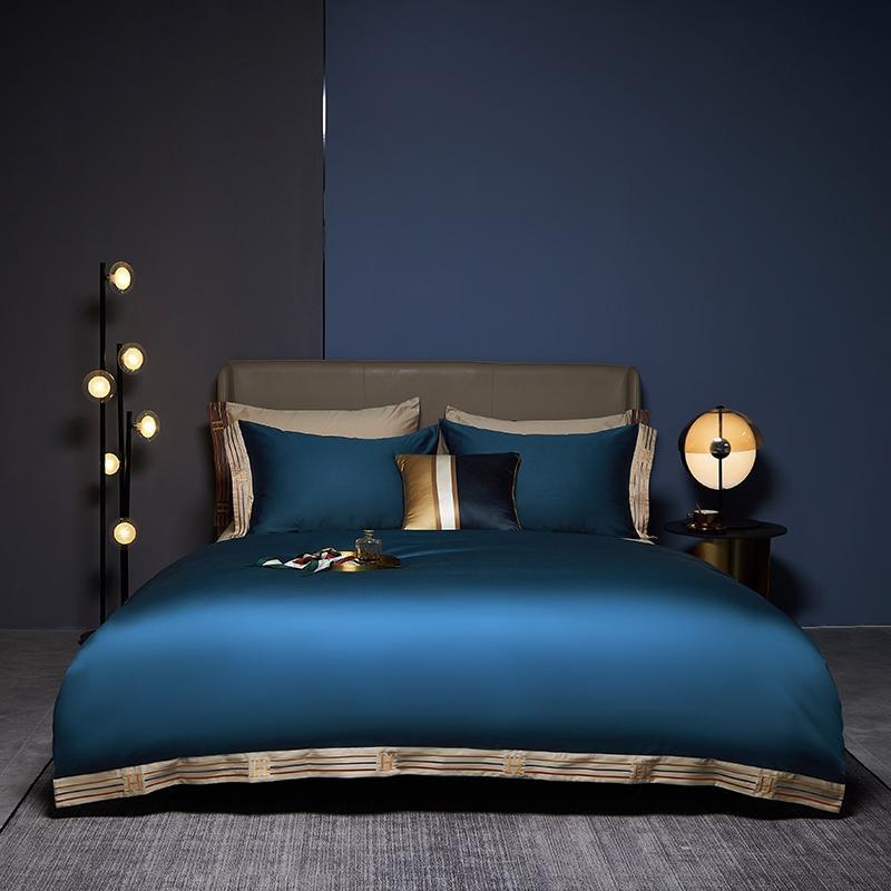 Embroidered Duvet Cover Set | 1Bedsheet |1Duvet Cover | 2Pillowcases|