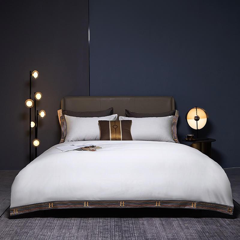Embroidered Duvet Cover Set | 1Bedsheet |1Duvet Cover | 2Pillowcases|