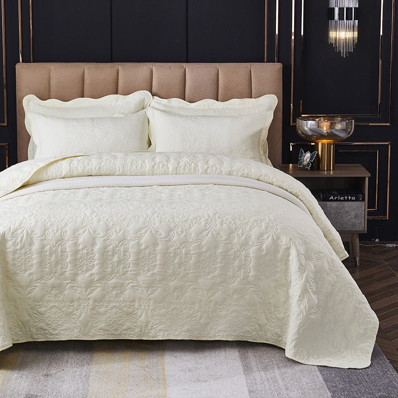 Solid Summer Quilted Bedspread