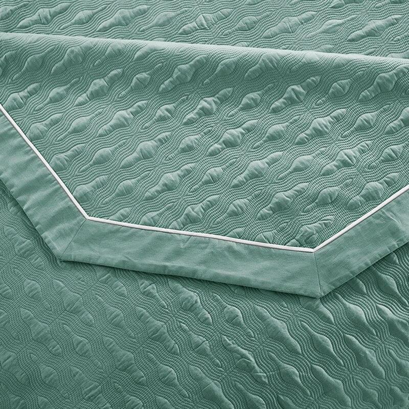 Pastel Color Cotton Quilt Bedspread