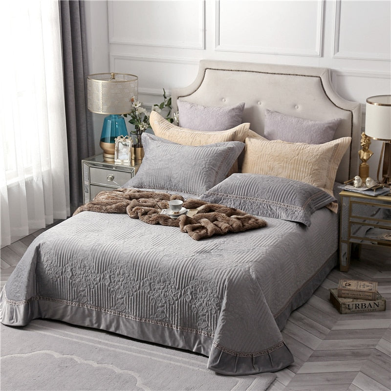 Fleece Quilted Ultra Soft Bedspread