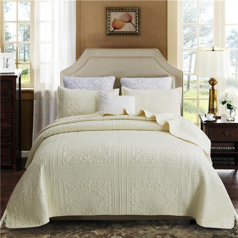 Floral Quilted Reversible Bedspread