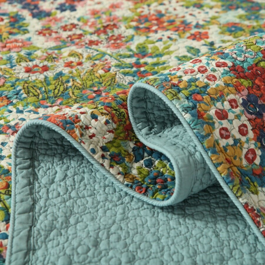 Washed Floral Pattern Bedspread