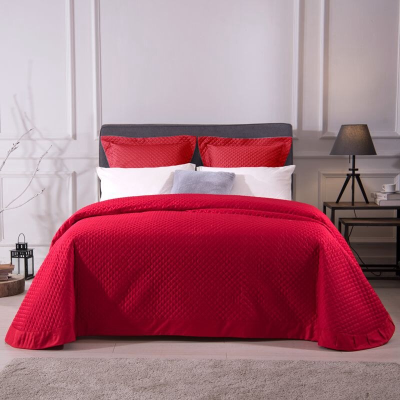 Quilted Solid Color Egyptian Cotton Bedspread
