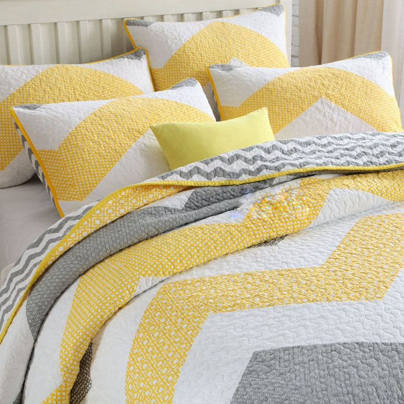 Striped Patchwork Summer Bedspread