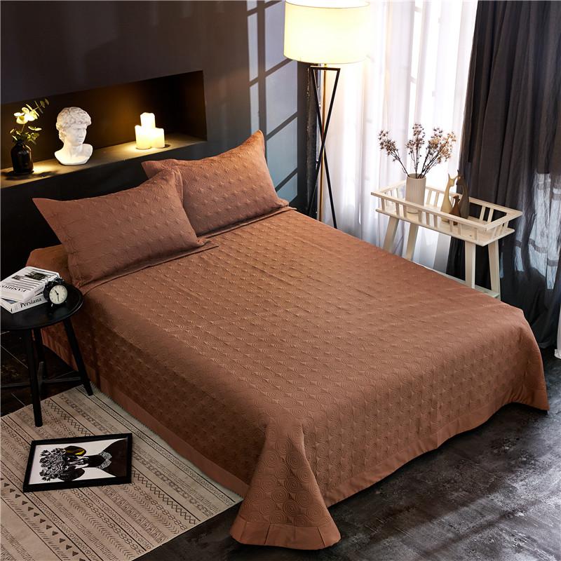 Solid Color Quilted Thick Bedspread