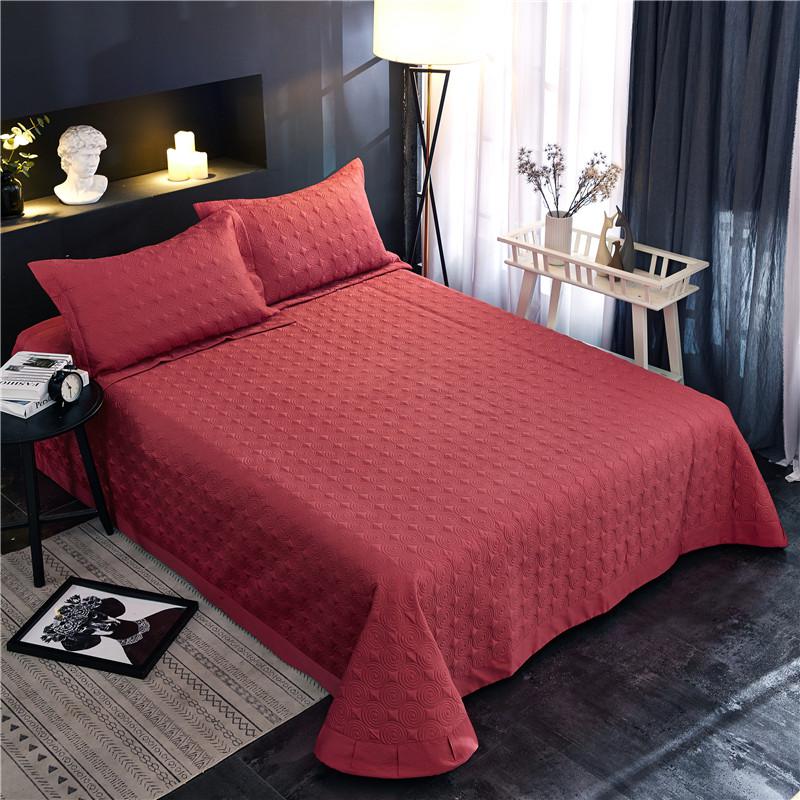Solid Color Quilted Thick Bedspread