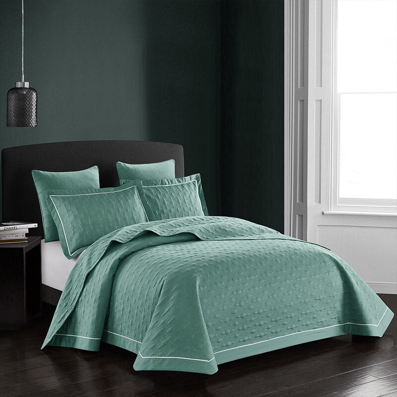 Pastel Color Cotton Quilt Bedspread