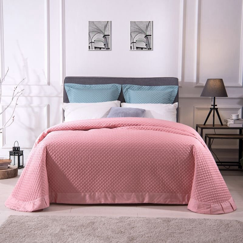 Quilted Solid Color Egyptian Cotton Bedspread