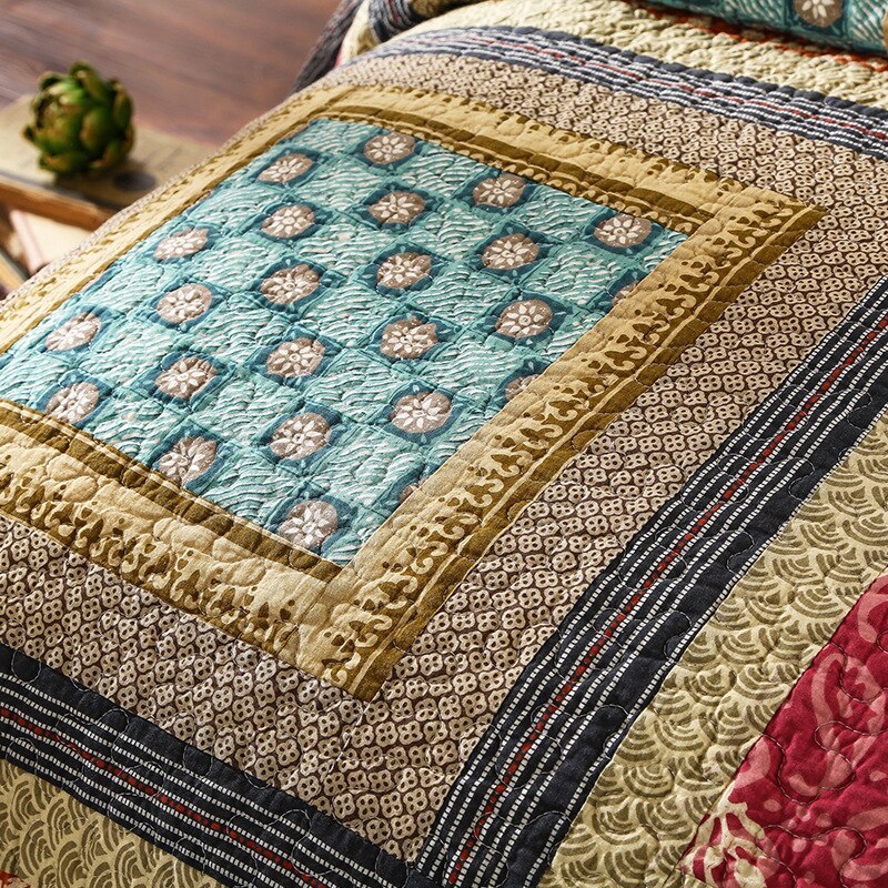 Reversible Handmade Patchwork Chic Bedspread