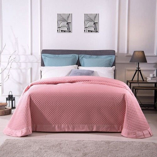 Quilted Solid Color Egyptian Cotton Bedspread