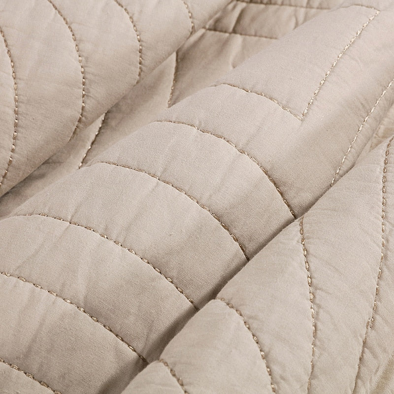 Handmade Applique Floral Chic Quilted Bedspread