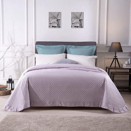 Quilted Solid Color Egyptian Cotton Bedspread