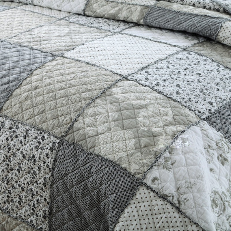Korean Floral Quilted Bedspreads