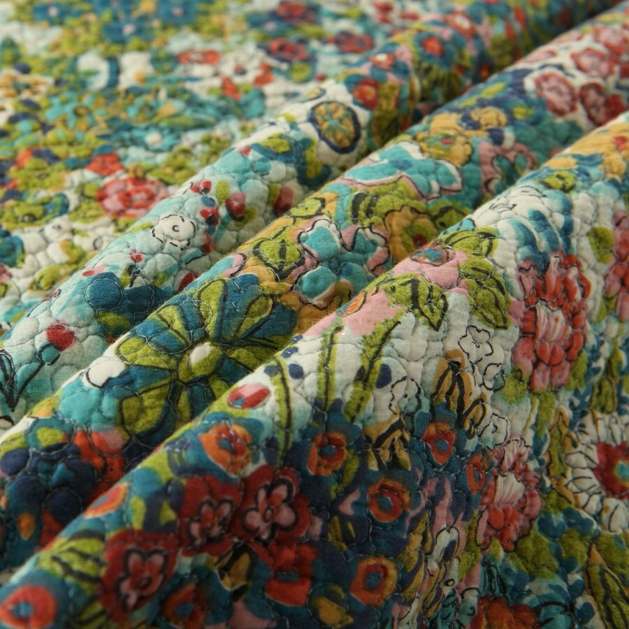 Washed Floral Pattern Bedspread