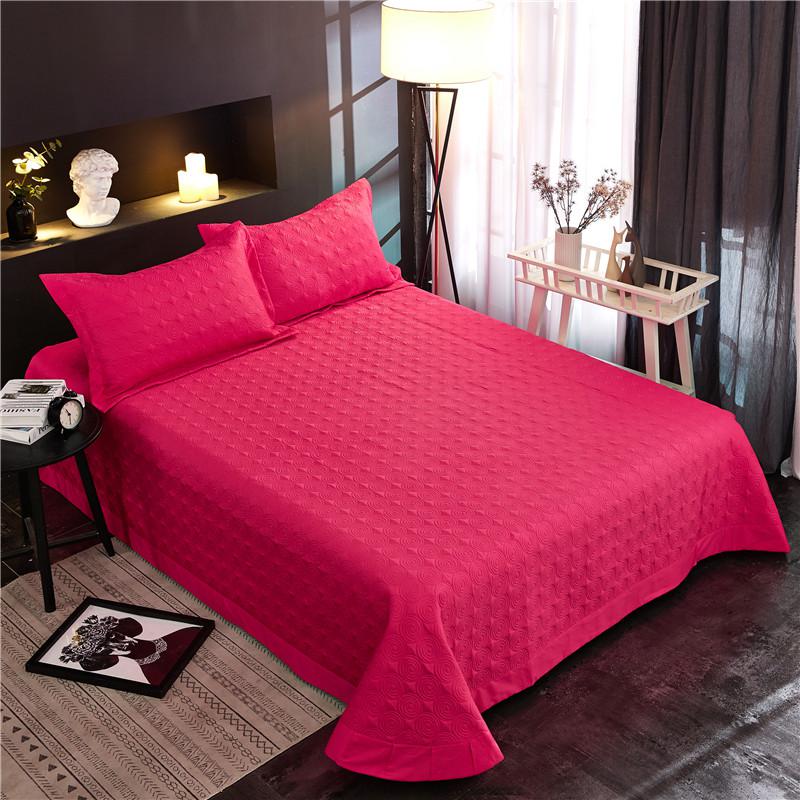 Solid Color Quilted Thick Bedspread