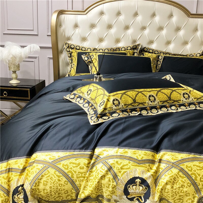 Crown Patchwork Duvet Cover Set