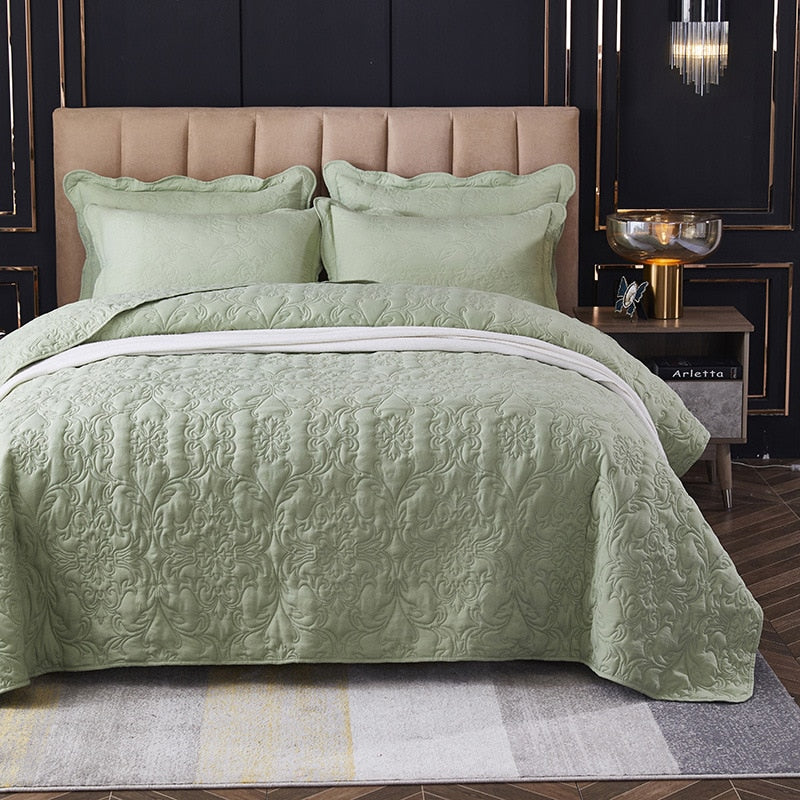 Solid Summer Quilted Bedspread