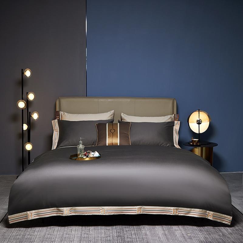 Embroidered Duvet Cover Set | 1Bedsheet |1Duvet Cover | 2Pillowcases|