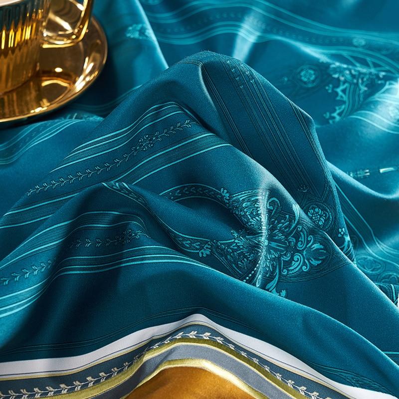 Fancy Blue Egyptian Cotton Bedding set - Decorstylish
