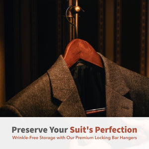 DEILSY™ Wood Suit Coat Hanger Brown 5 Pk