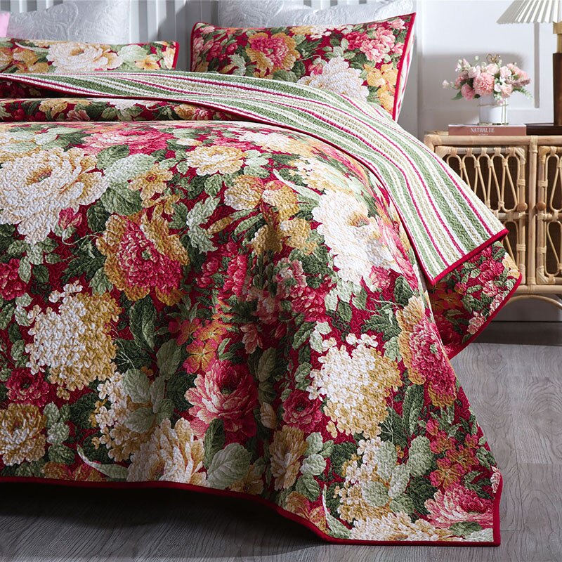 Floral Quilted Cotton Bedspreads