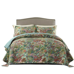 Washed Floral Pattern Bedspread