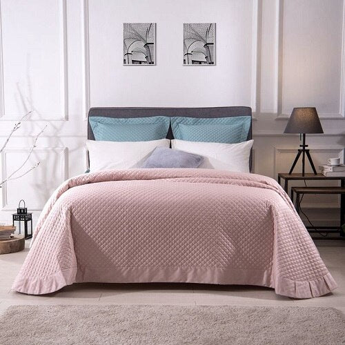 Quilted Solid Color Egyptian Cotton Bedspread