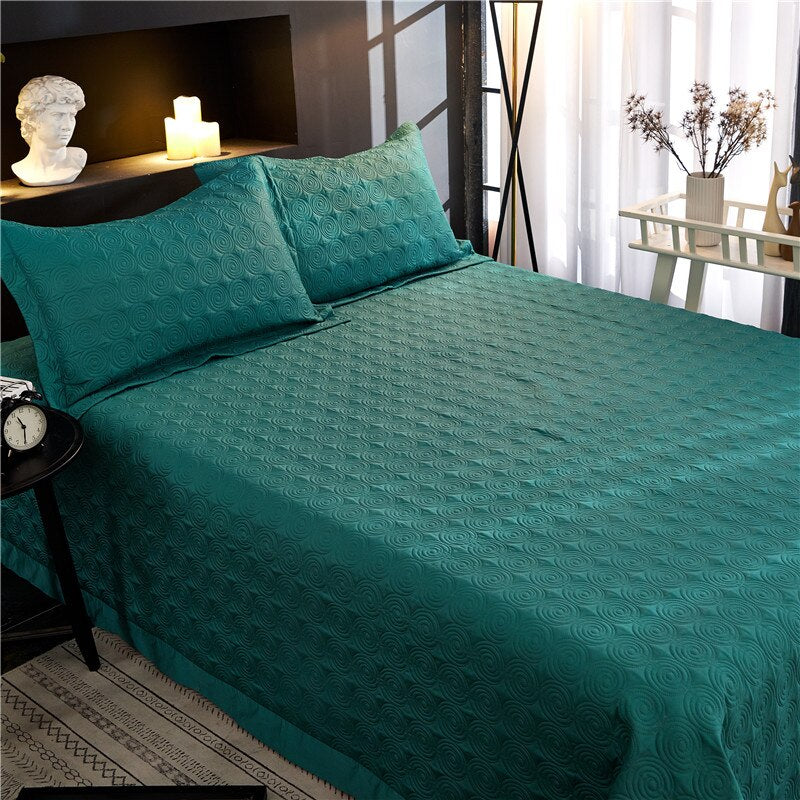 Solid Color Quilted Thick Bedspread