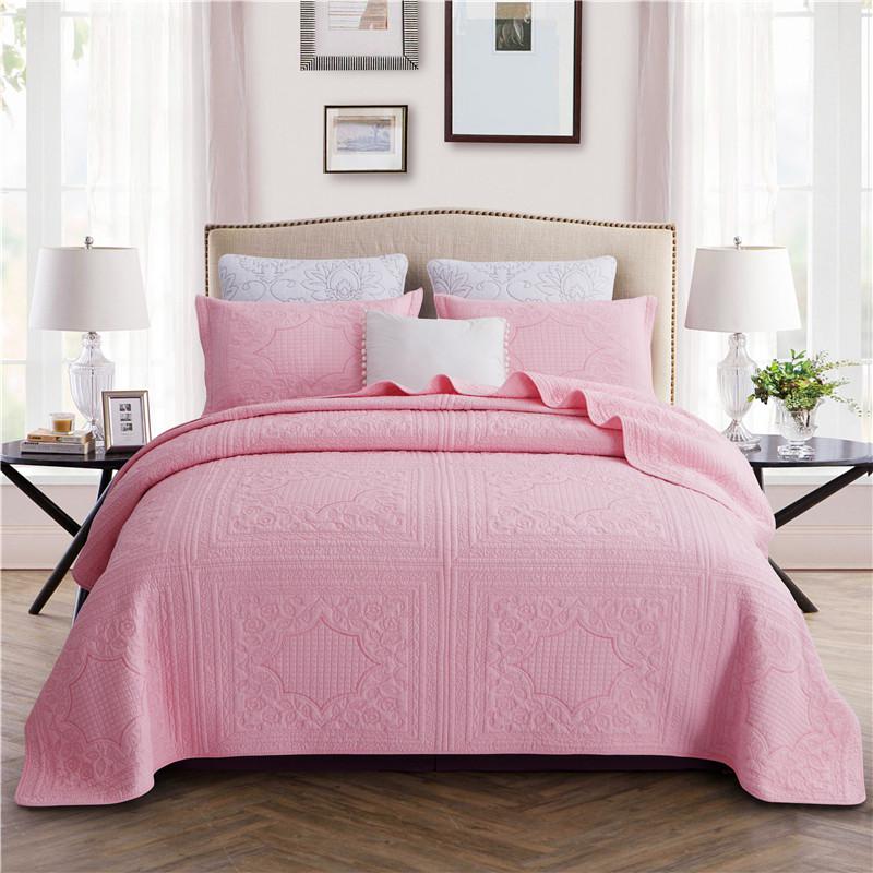 Floral Quilted Reversible Bedspread