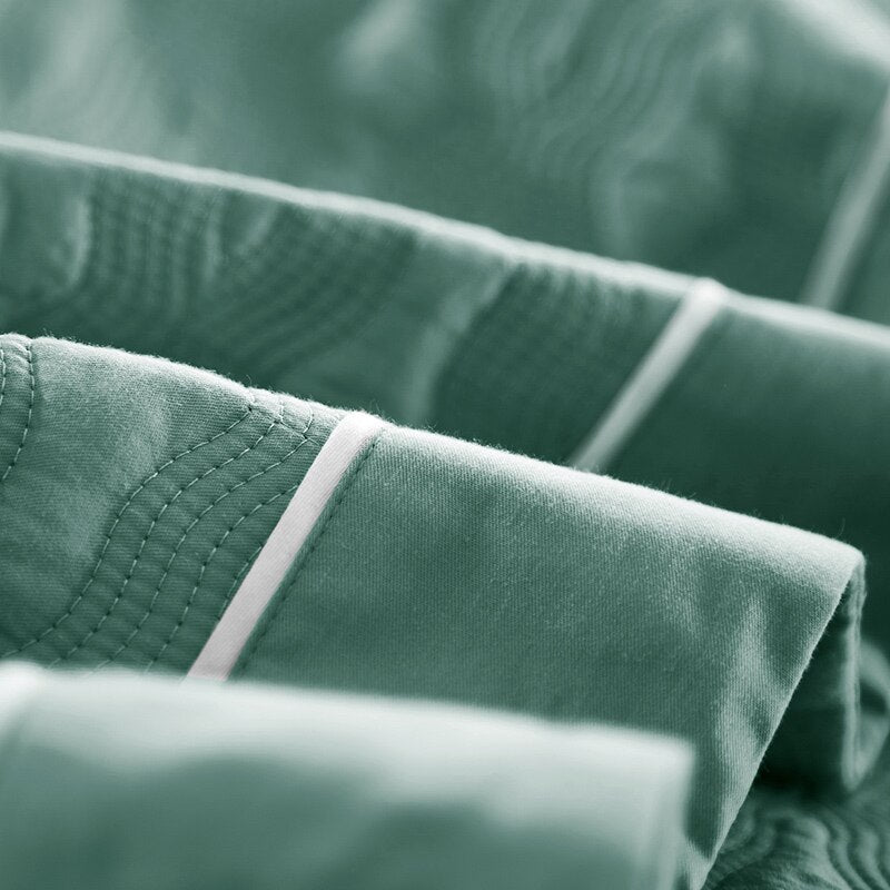 Pastel Color Cotton Quilt Bedspread