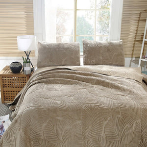 Oversized Velvet Cotton Quilt Bedspread