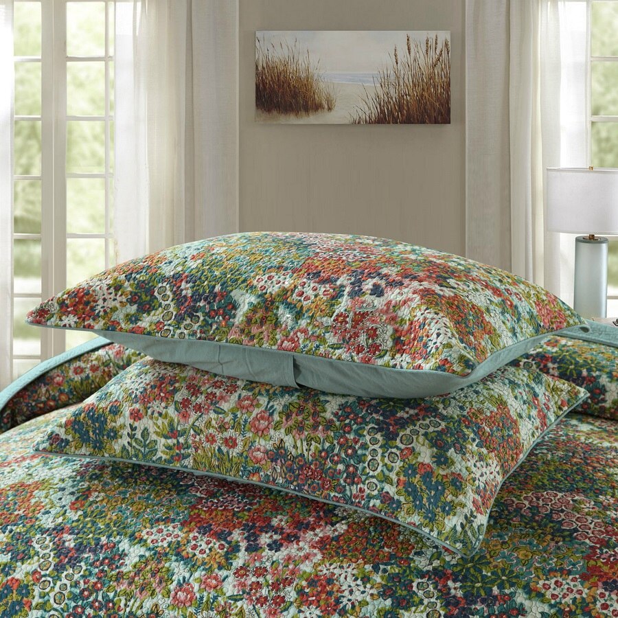 Washed Floral Pattern Bedspread