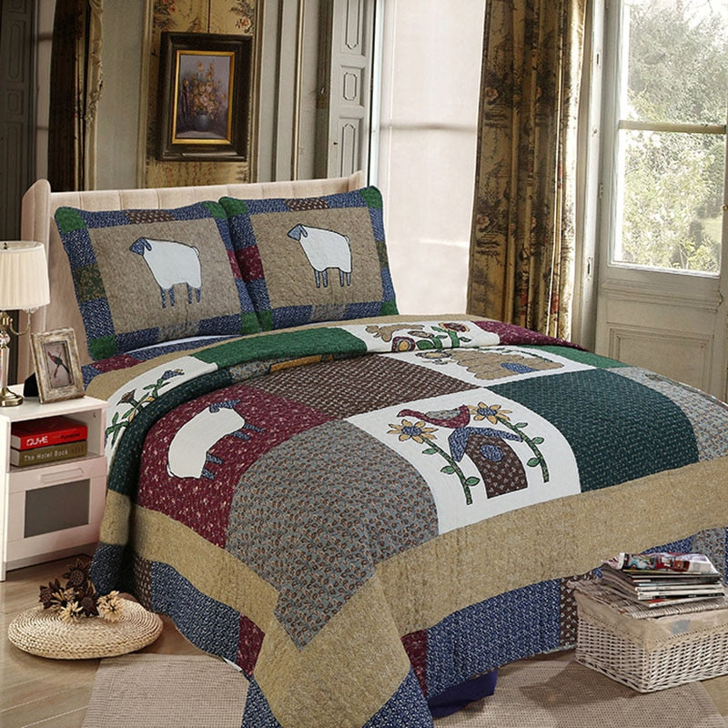Country Style Patchwork Bedspreads