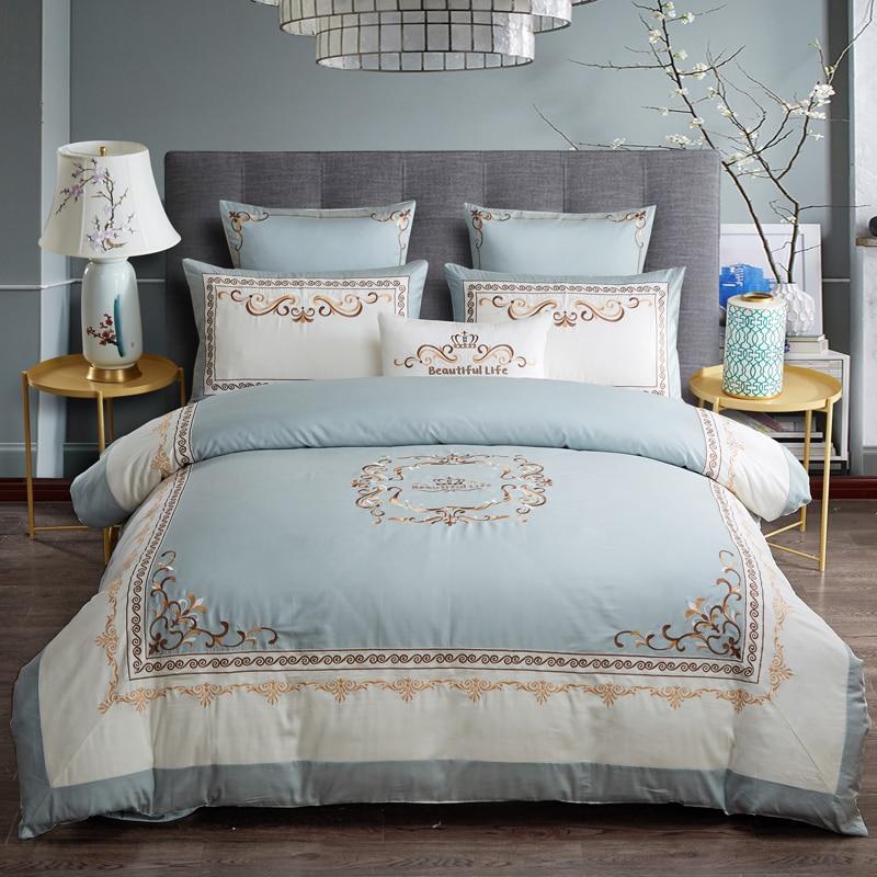 Crown Embroidery Bedding Set 600TC Crown Embroidery Bedding Set 600TC freeshipping - Decorstylish 229.00