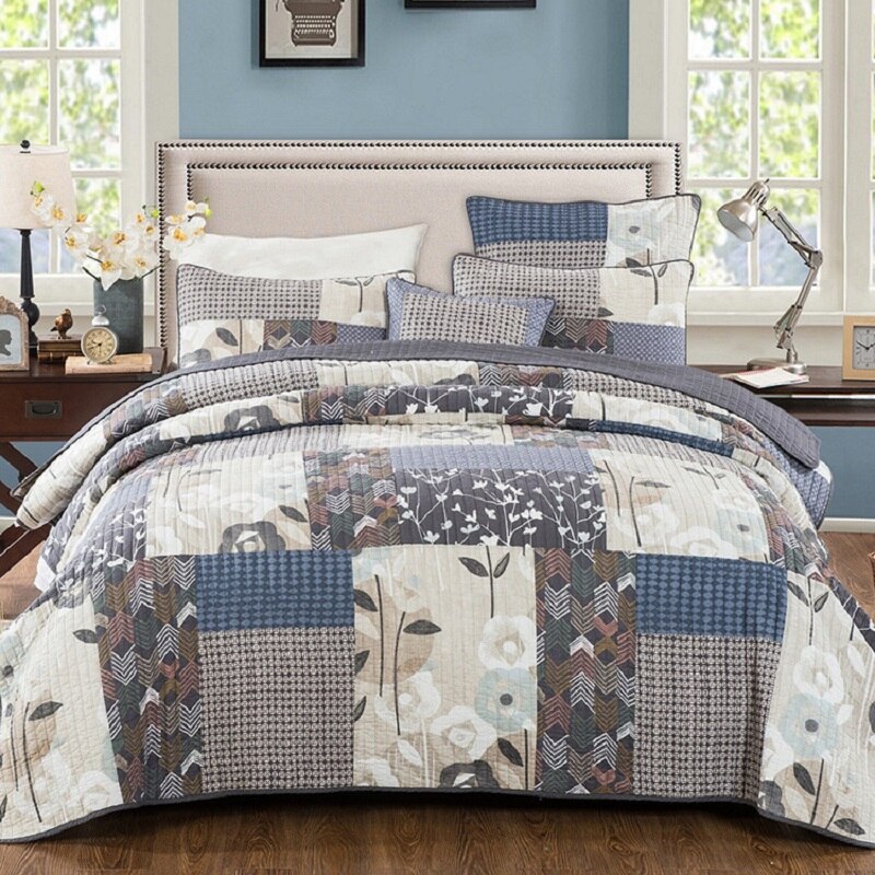 Floral Handmade Patchwork Bedspreads