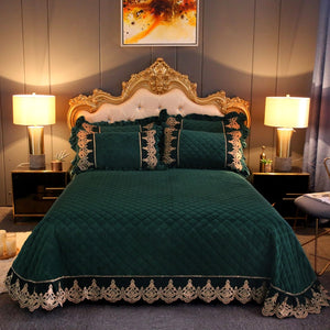 Modern Style Diamond and Lace Bedspread